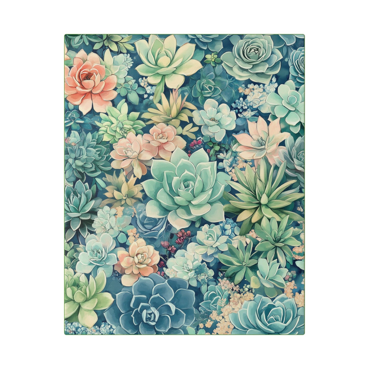 Succulents in Pastel - Secret Garden Collection - Fine Art Print on Canvas