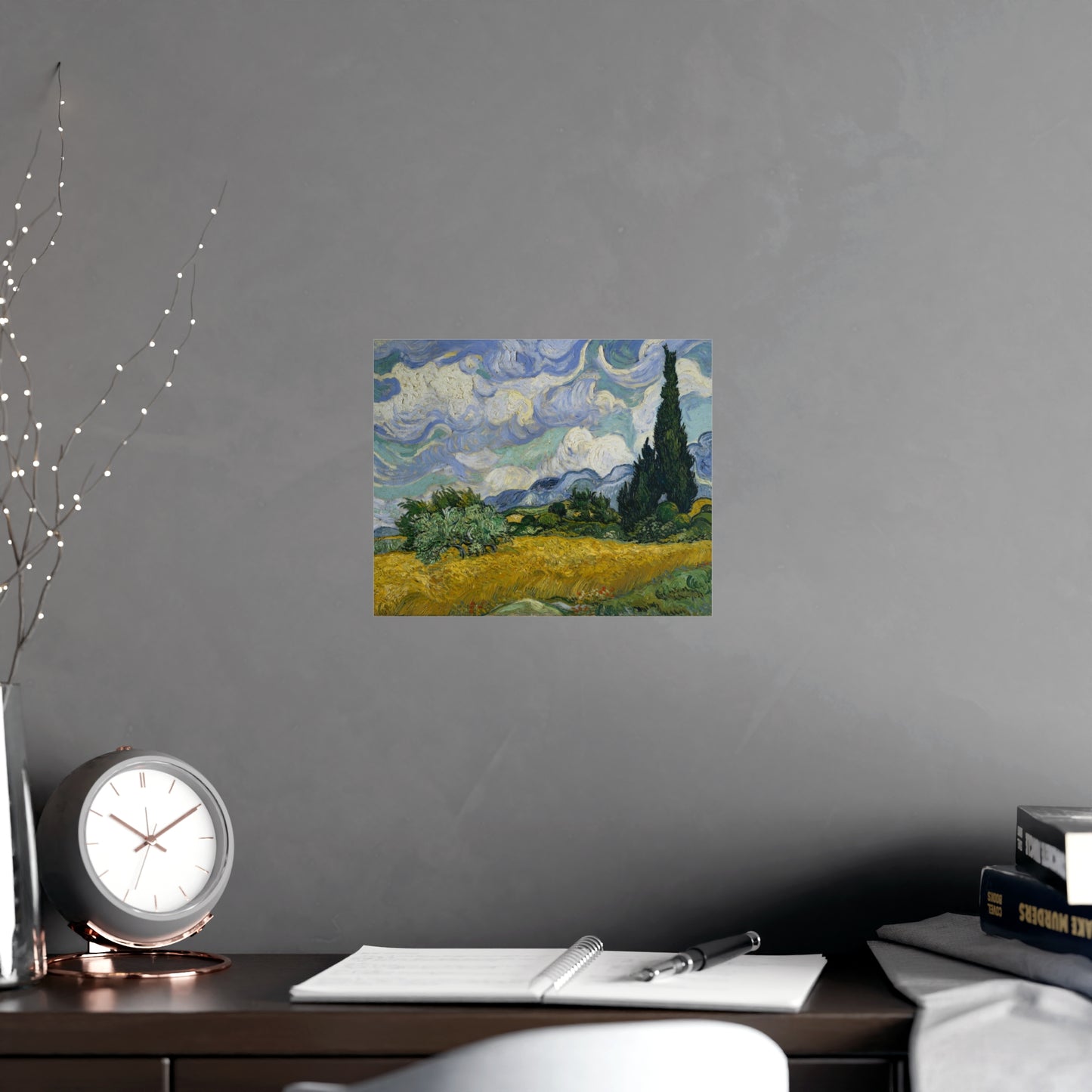 Van Gogh - Wheat Field with Cypresses - Museum Collection - Fine Art Poster