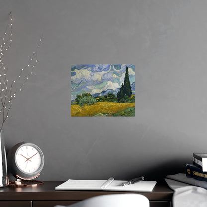 Van Gogh - Wheat Field with Cypresses - Museum Collection - Fine Art Poster