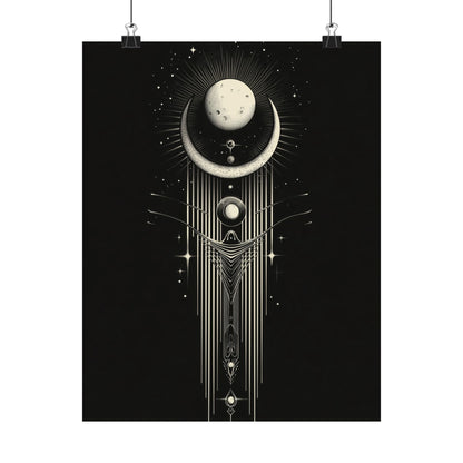 Guided by the Moon - Fine Art Print - Cosmic Poster - Celestial Wall Art - Astronomy Lovers - Space - Ethereal