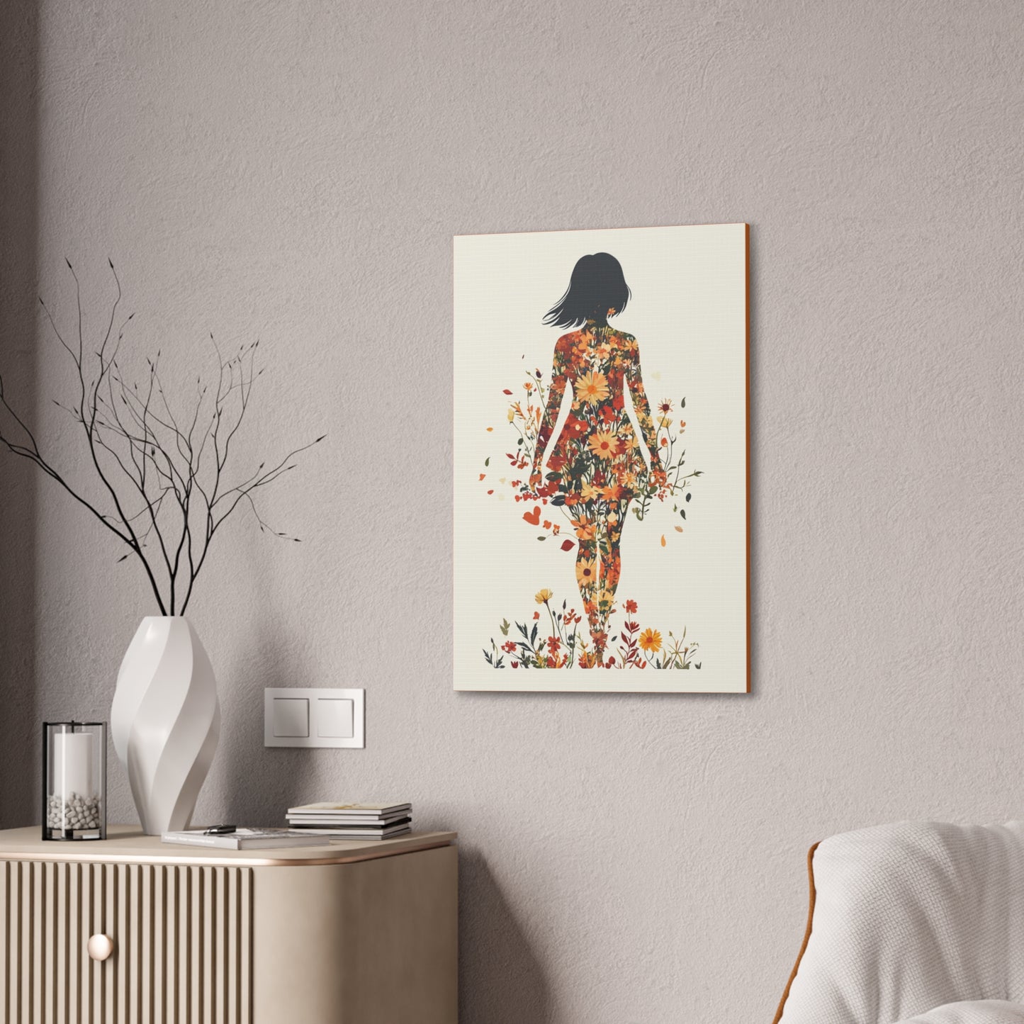 You Belong Among the Wildflowers  - Flower Girl - Print on Canvas