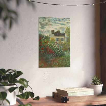 Monet - Artist's Garden at Argenteuil Fine Art Print
