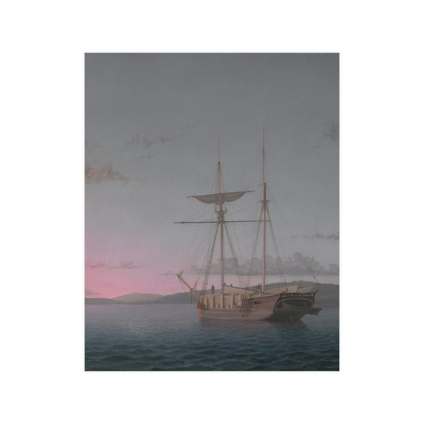 Lumber Schooners at Evening Penobscot Bay - Maritime Fine Art Poster
