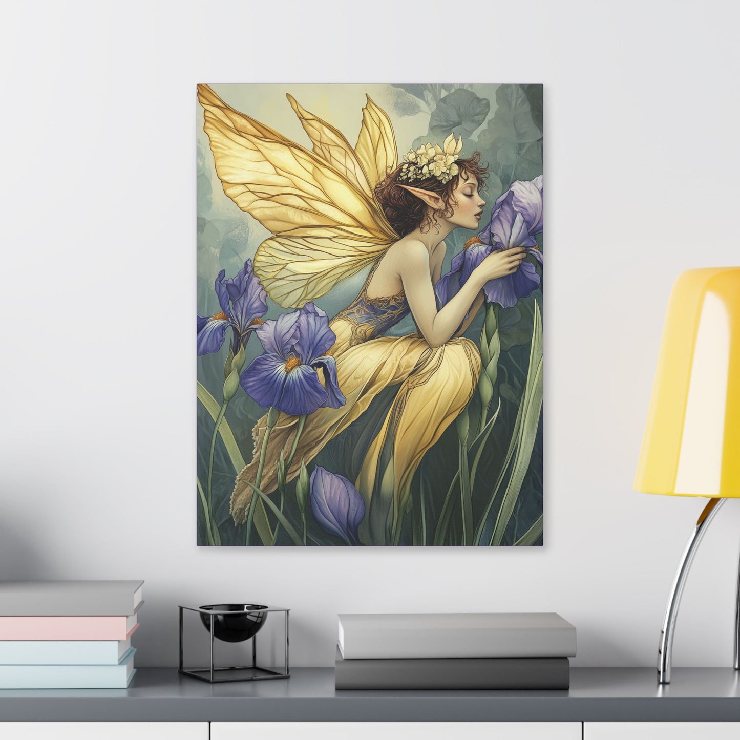 Iris You Were Here - Flowers & Fairies Collection - Fine Art Print on Canvas