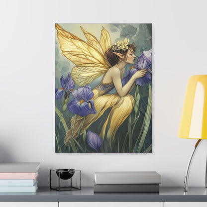 Iris You Were Here - Flowers & Fairies Collection - Fine Art Print on Canvas