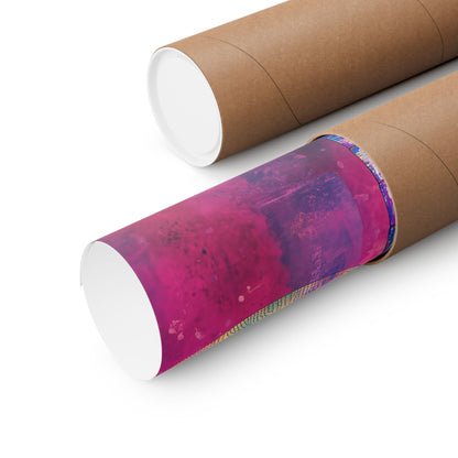 Magenta Dragonfly Watercolor Art Print - Matte Vertical Posters