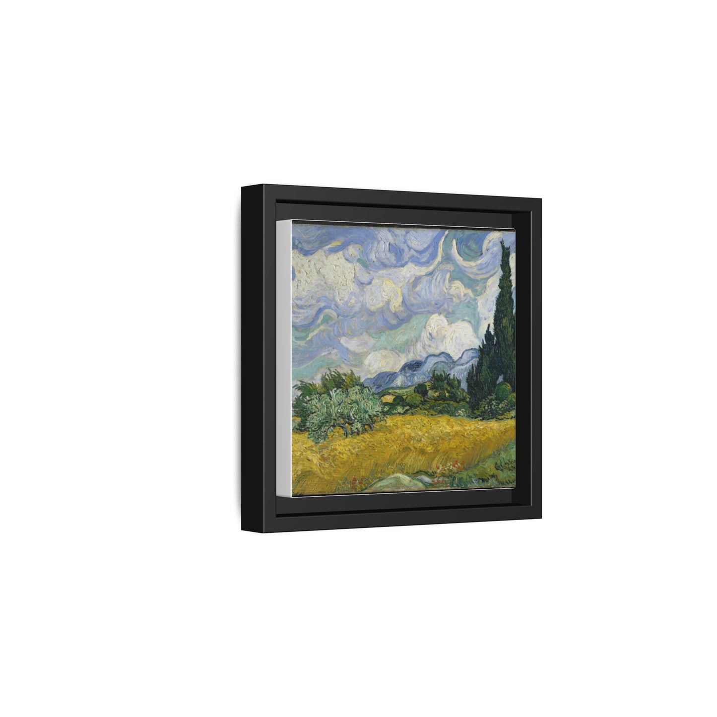 Van Gogh - Wheat Field with Cypresses - Museum Collection - Framed Canvas Print