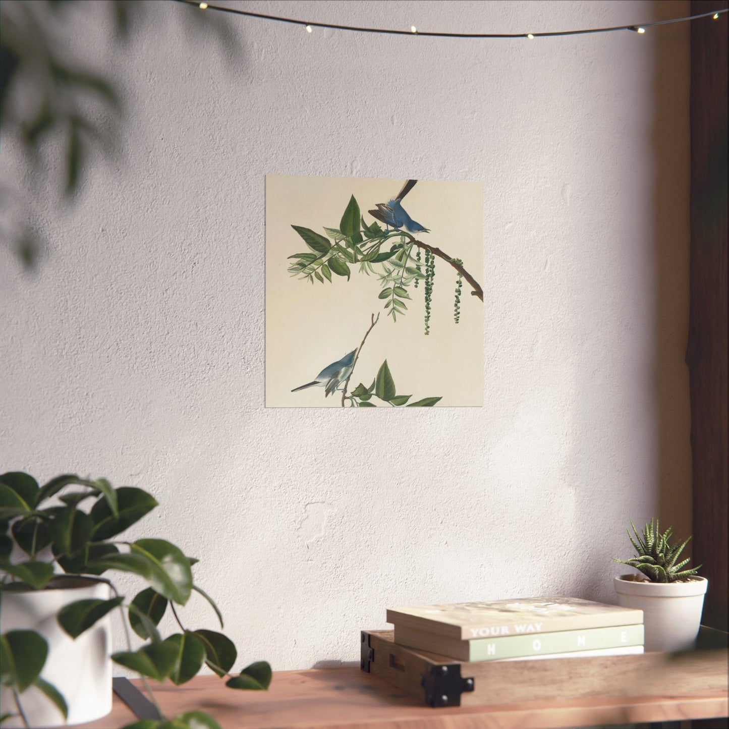 Vintage Bluebirds Botanical Print - Nature-Inspired Art - Matte Vertical Poster with Bluebirds