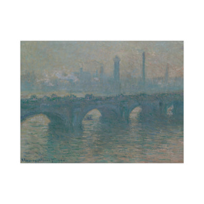 Waterloo Bridge Gray Weather - Monet Fine Art Poster