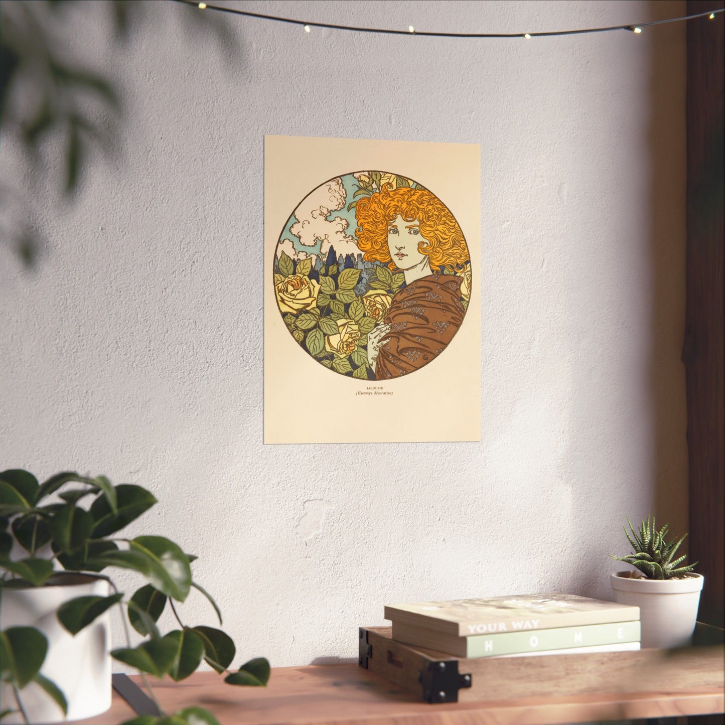Jealousy - Classic Art - Fine Art Print - Vintage Floral Art Print - Matte Vertical Poster - Art Noveau Posters