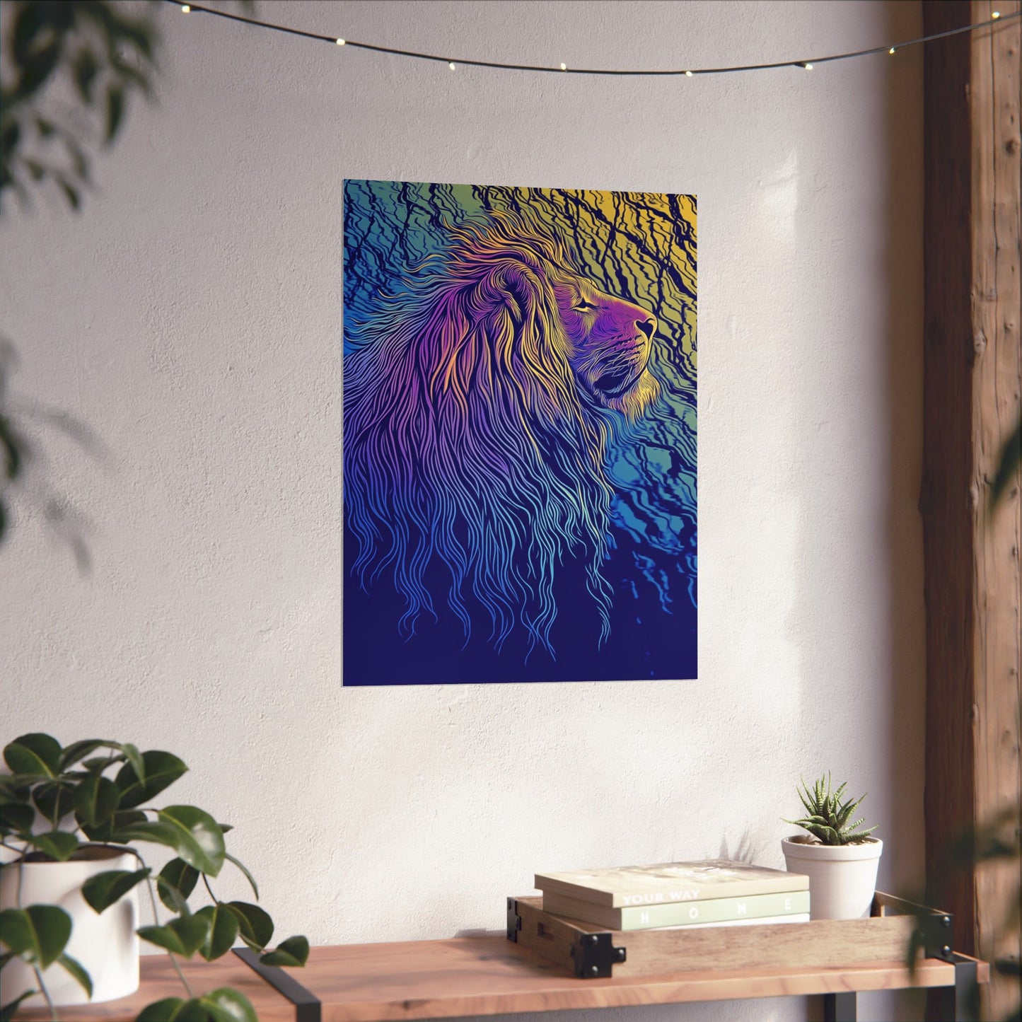Lion Heart - Fine Art Print - Whimsical Animals - Nature Posters - Vibrant Wall Art for Animal Lovers