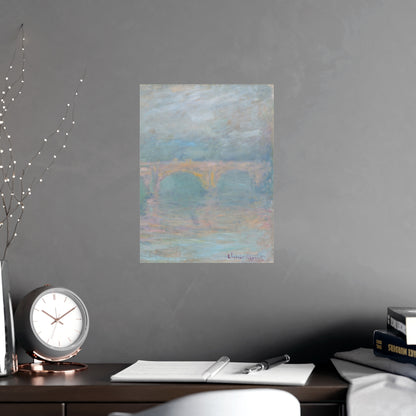 Waterloo Bridge London at Sunset - Monet Fine Art Poster