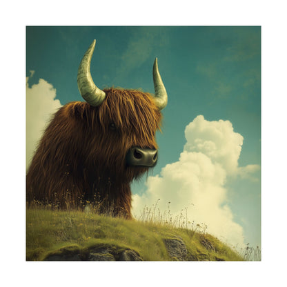 Highland Cow Whimsical Fine Art Print