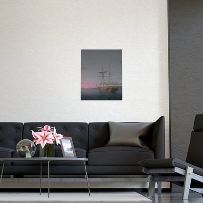 Lumber Schooners at Evening Penobscot Bay - Maritime Fine Art Poster
