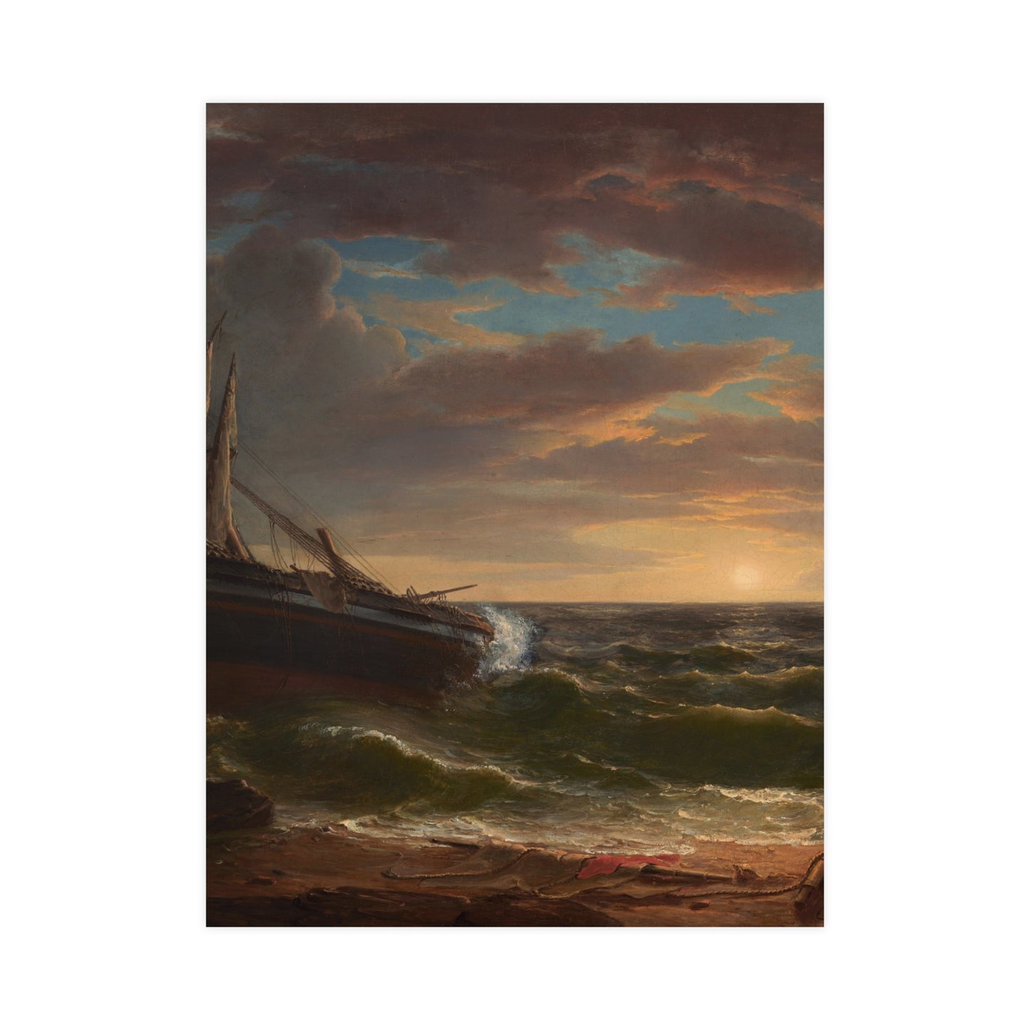The Stranded Ship - Maritime Drama Fine Art Poster