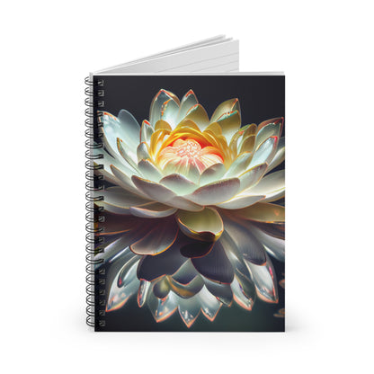 Iridescent Lotus Spiral Notebook - Ruled Line - Zen Home & Office Collection