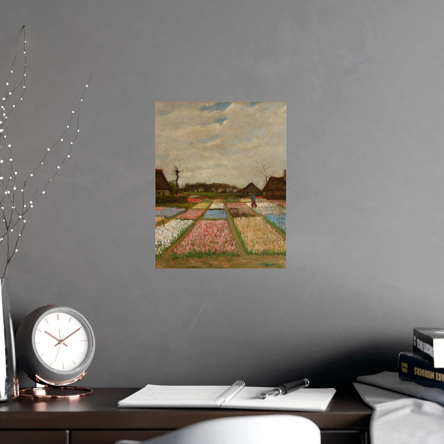 Flower Beds in Holland - Van Gogh Fine Art Poster