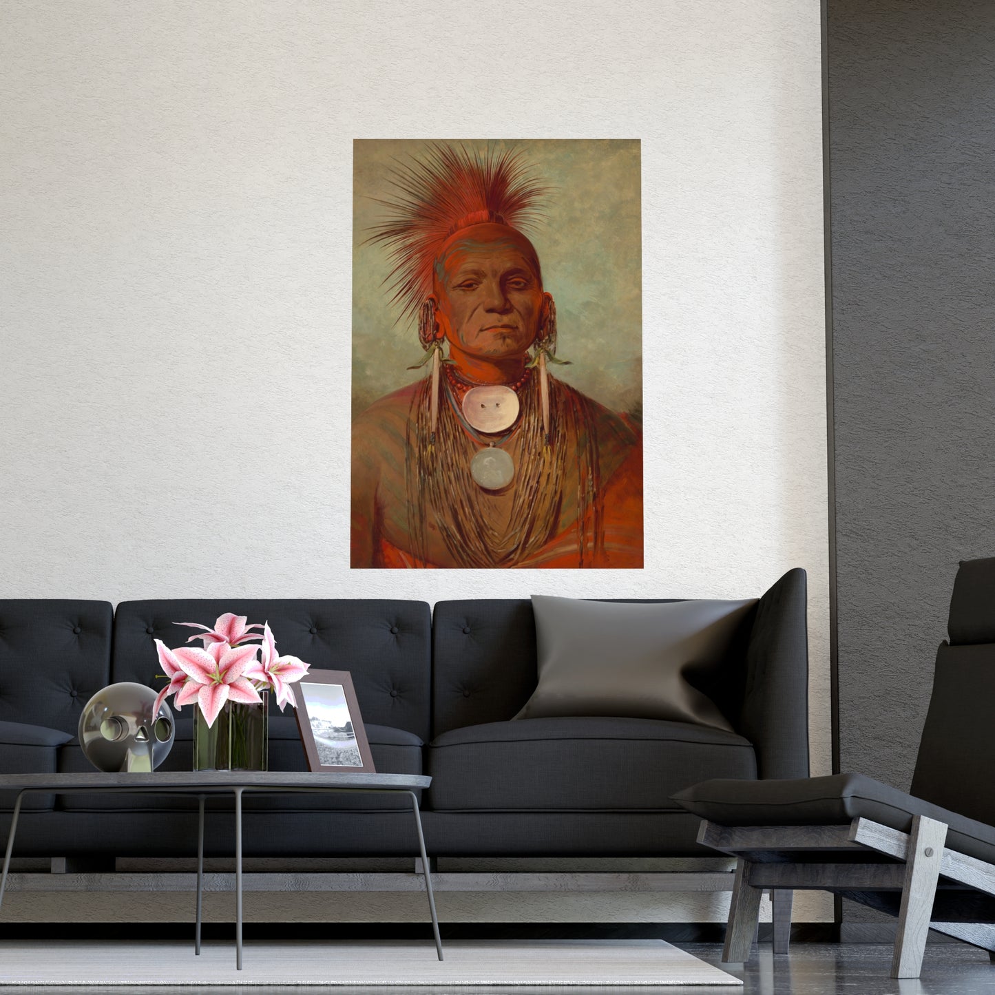 Iowa Medicine Man Portrait - George Catlin - Fine Art Poster