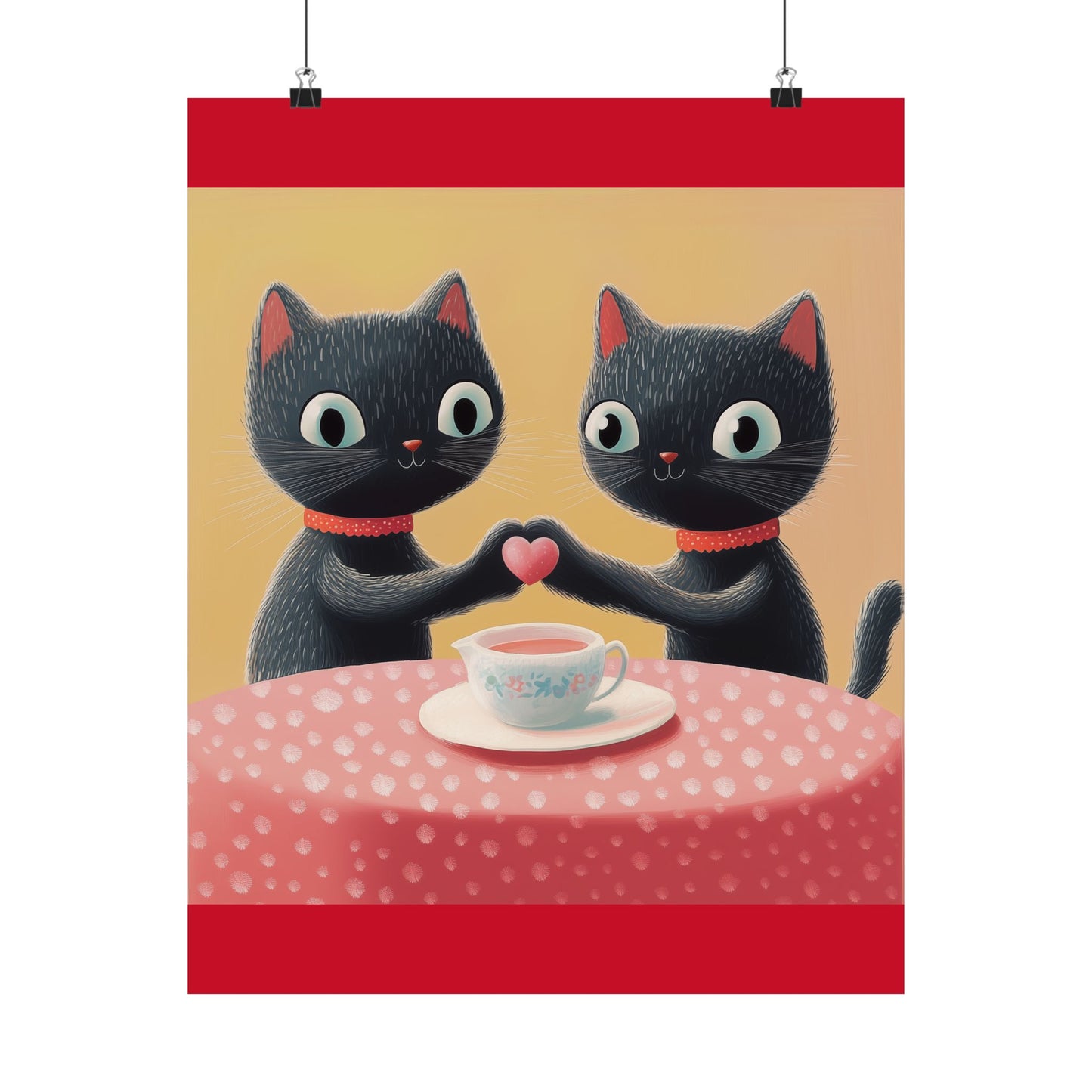 Cat Café - Loving Life - Matte Vertical Posters - Perfect Wall Art for Cat Lovers