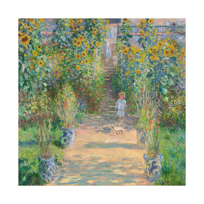 Monet - Garden at Vétheuil Sunflower Fine Art Print