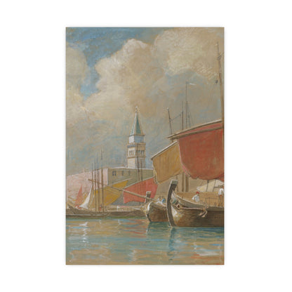 Shipping Along the Molo Venice - Canaletto Fine Art Poster