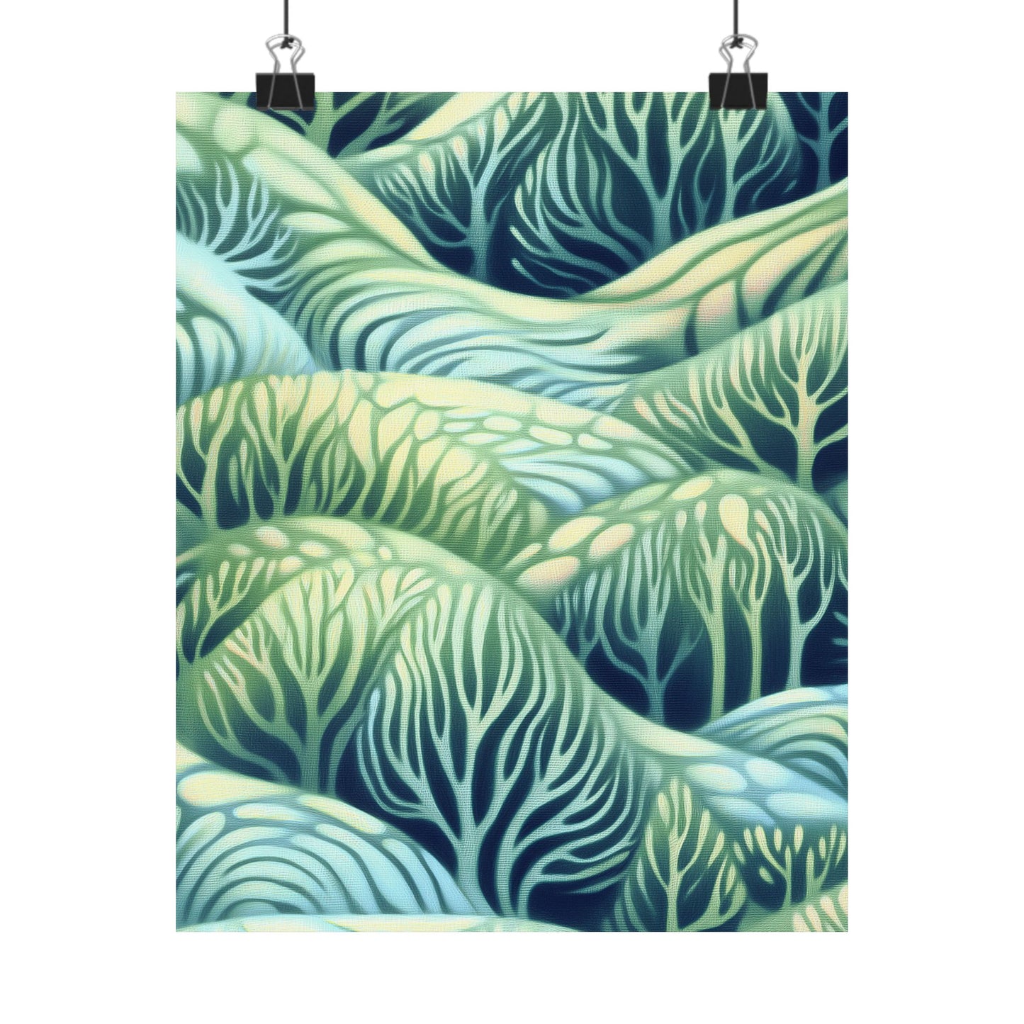 Serene Nature Matte Vertical Poster - Tranquil Forest Design for Home Decor
