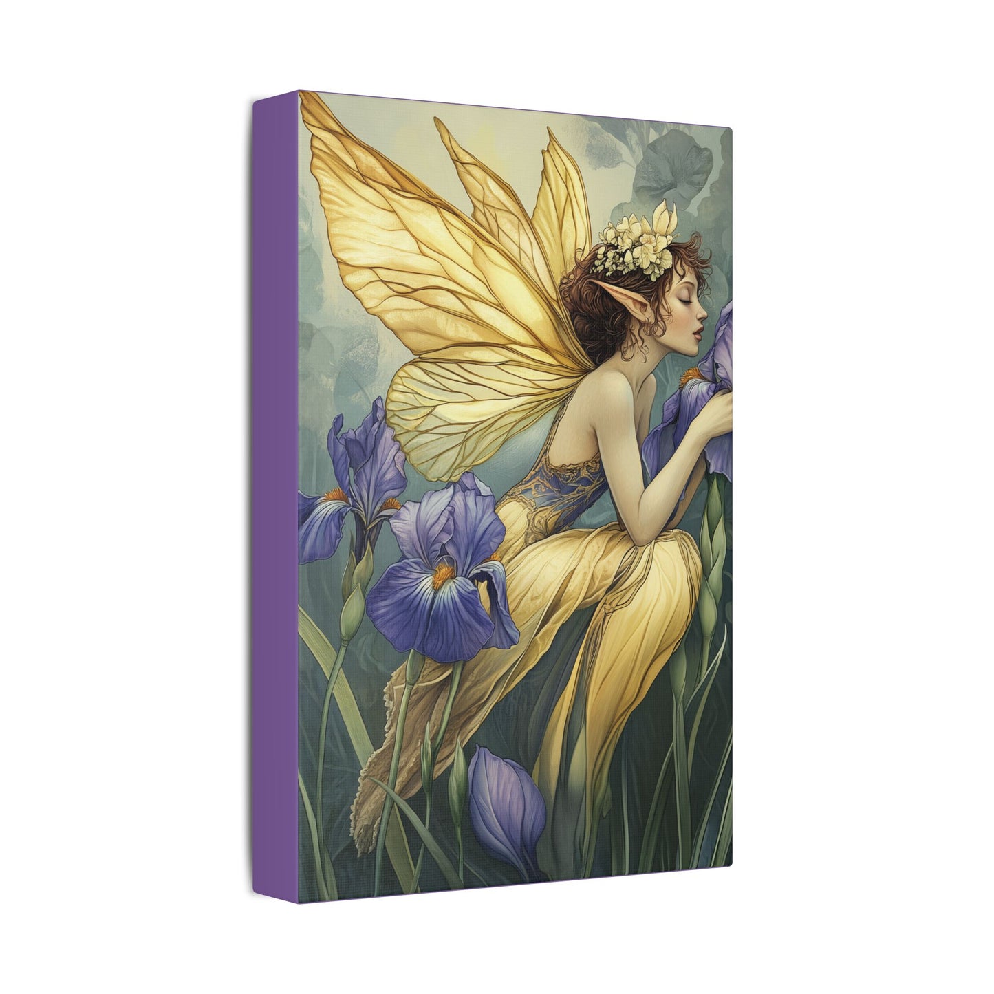 Iris You Were Here - Flowers & Fairies Collection - Fine Art Print on Canvas