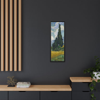 Van Gogh - Wheat Field with Cypresses - Museum Collection - Framed Canvas Print