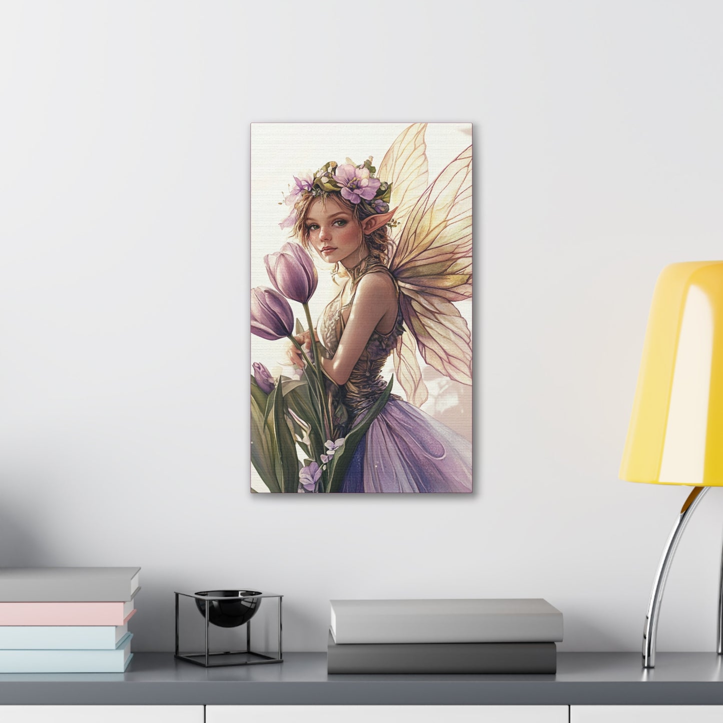 Tuesdays are for Tulips - Flowers & Fairies Collection - Fine Art Print on Canvas