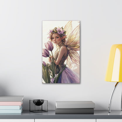 Tuesdays are for Tulips - Flowers & Fairies Collection - Fine Art Print on Canvas