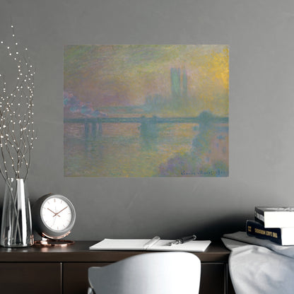 Charing Cross Bridge London - Monet Fine Art Poster