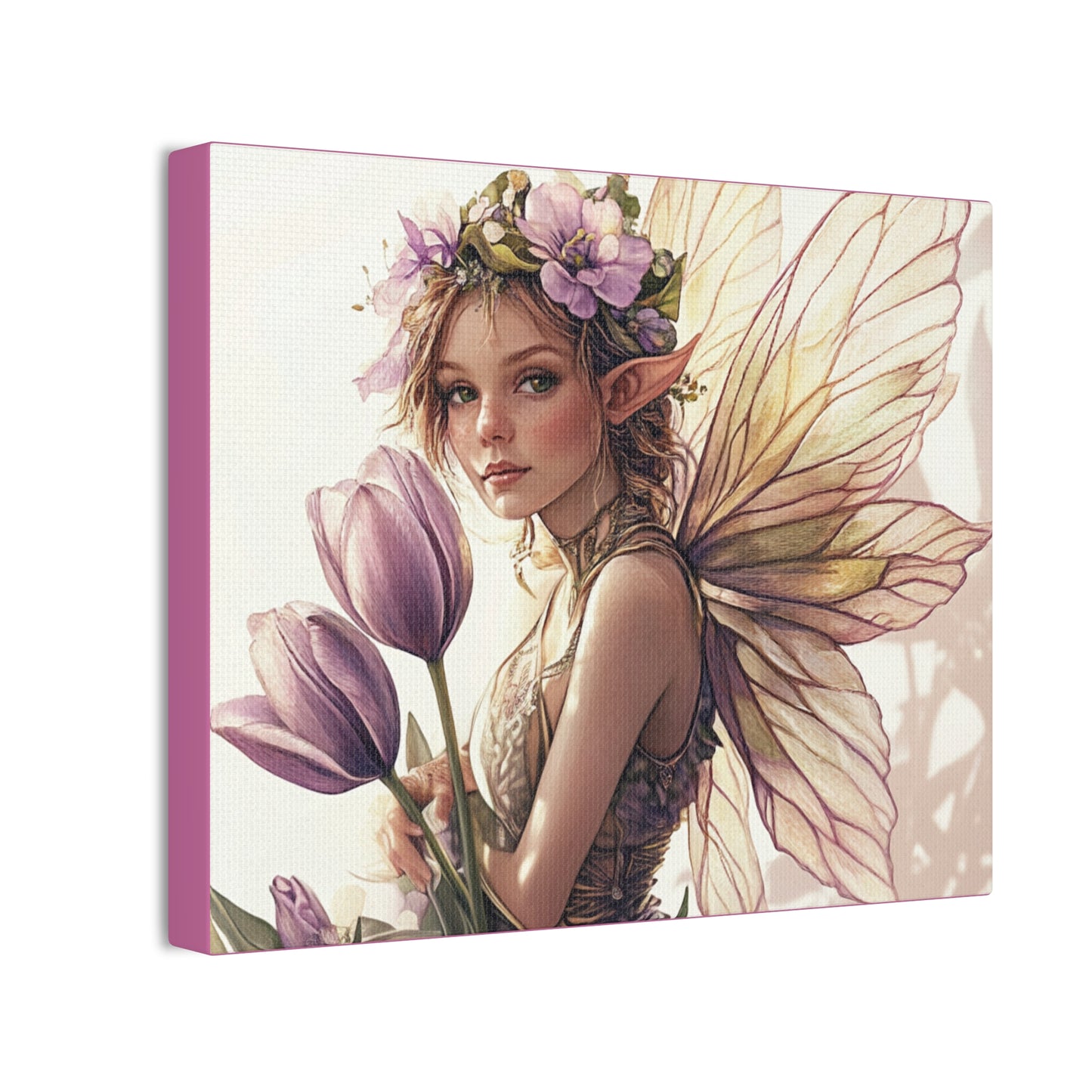Tuesdays are for Tulips - Flowers & Fairies Collection - Fine Art Print on Canvas