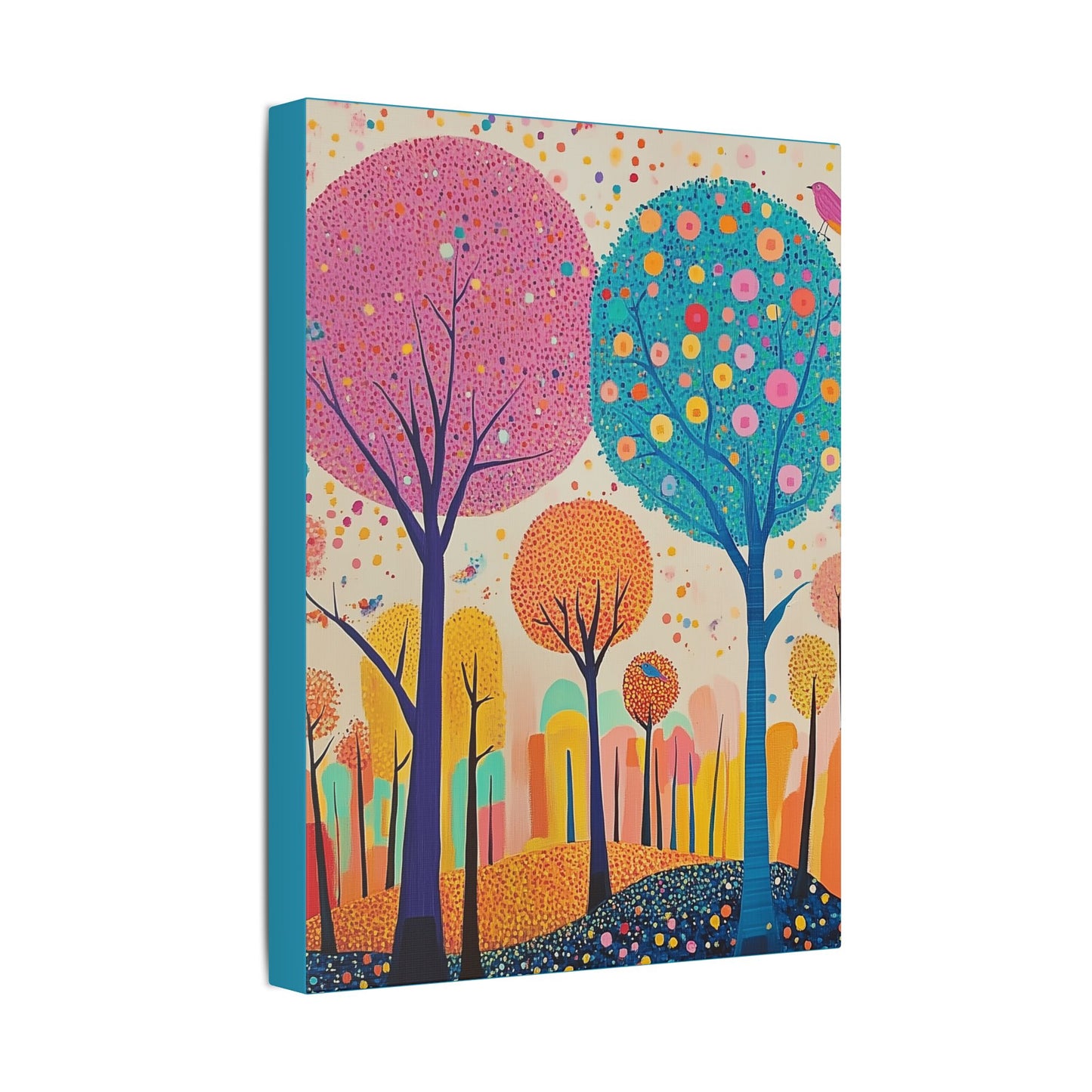 Happy Polka Dot Trees - Delight in Nature Series - Fine Art Print on Canvas