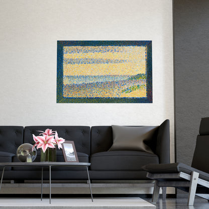 Seascape at Gravelines - Seurat Pointillist Fine Art Poster