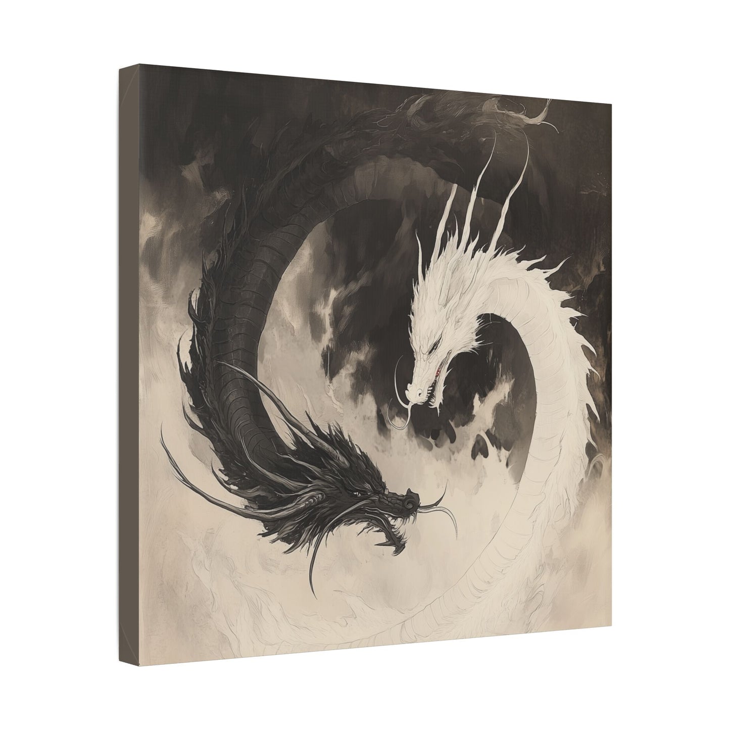 Yin & Yang - Dragon Art Collection -  Fine Art Print on Canvas