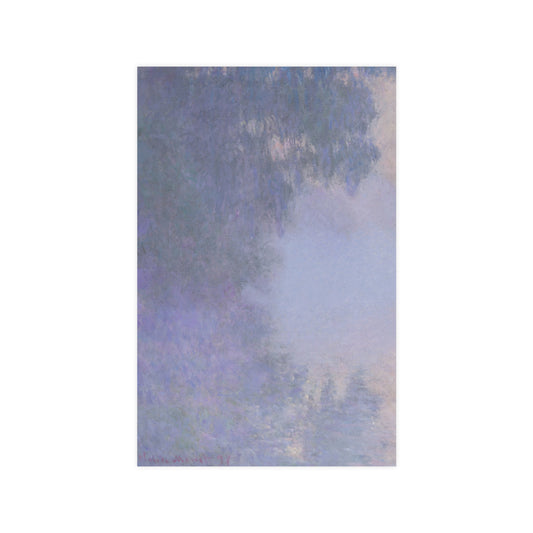 Branch of the Seine near Giverny in Mist - Monet Fine Art Poster