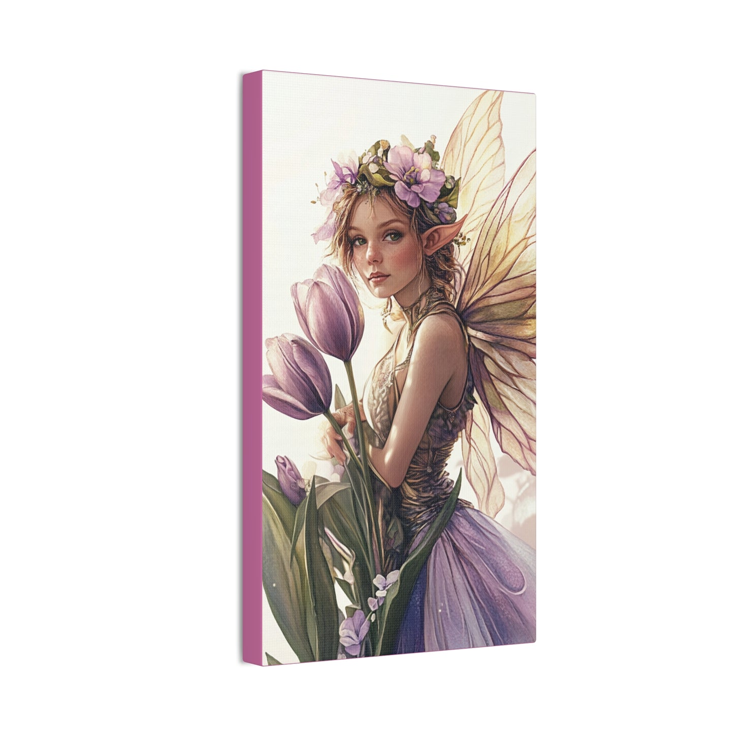 Tuesdays are for Tulips - Flowers & Fairies Collection - Fine Art Print on Canvas