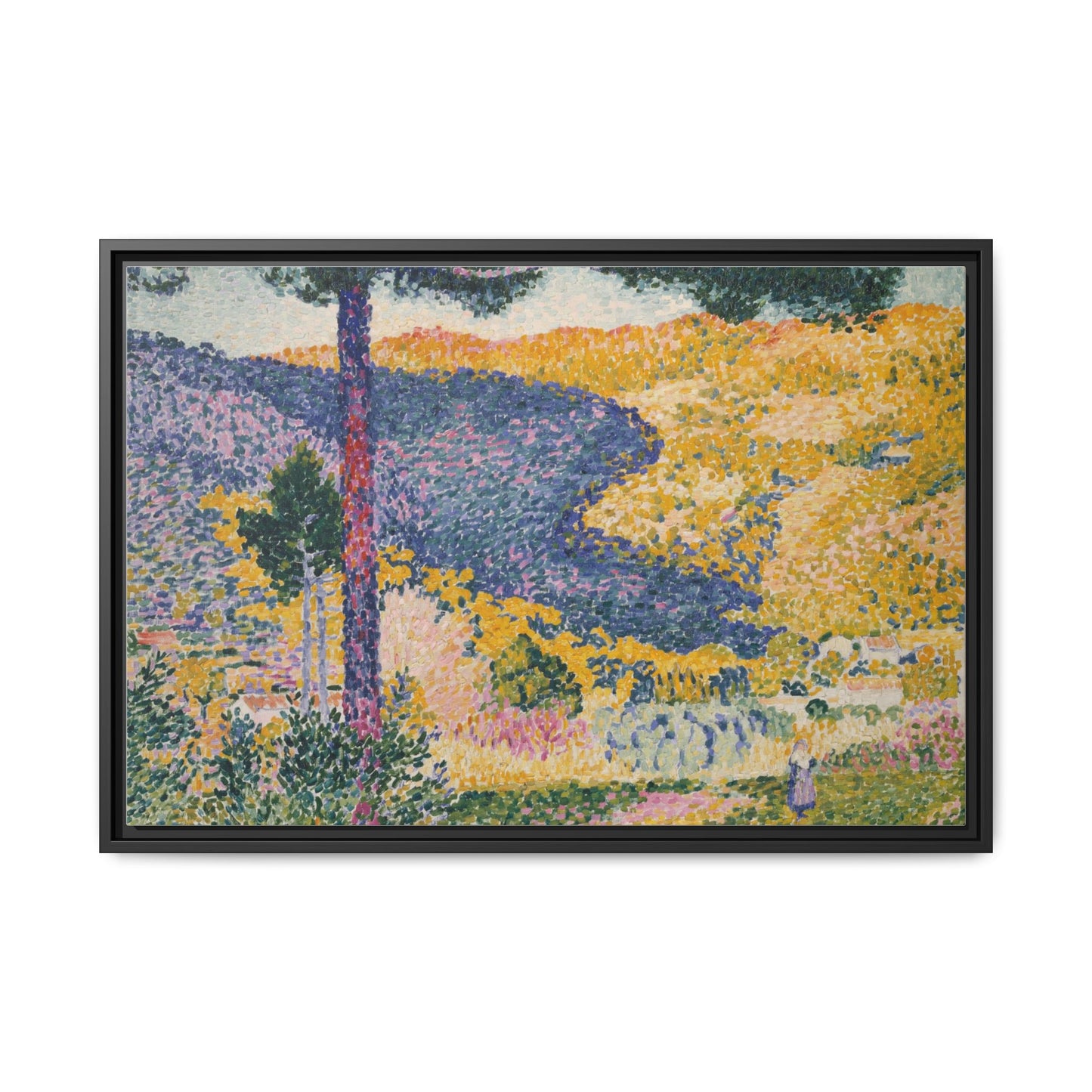 Valley with Fir Shade on the Mountain - Museum Collection - Framed Canvas Print