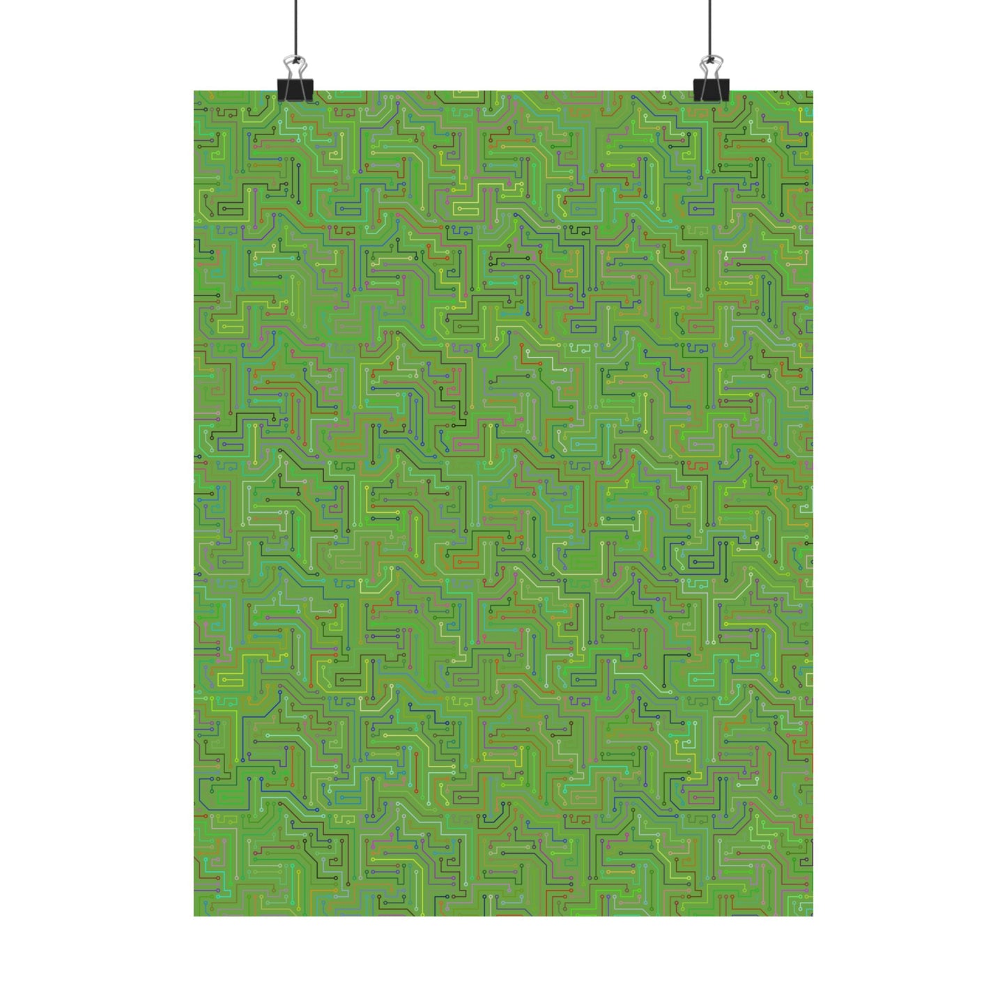 Circuit Board Art Print - Multi-color - Tech- Vertical Poster - Modern Wall Art