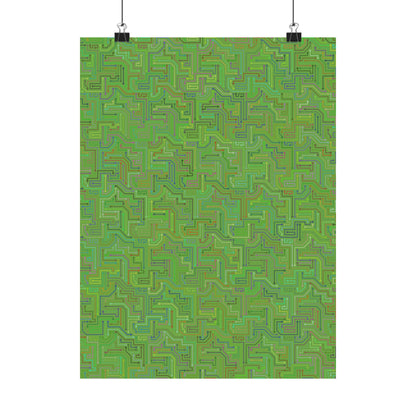 Circuit Board Art Print - Multi-color - Tech- Vertical Poster - Modern Wall Art