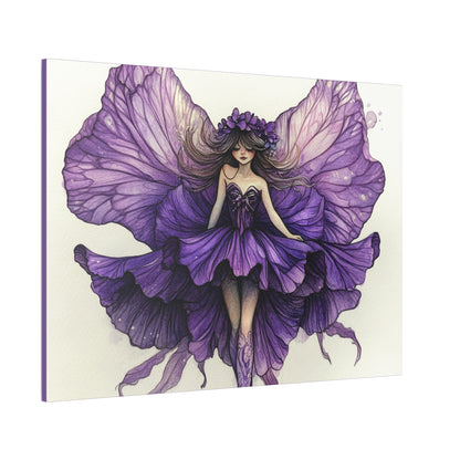 A Violet Affair - Fairies & Flowers Collection - Wall Art - on Canvas