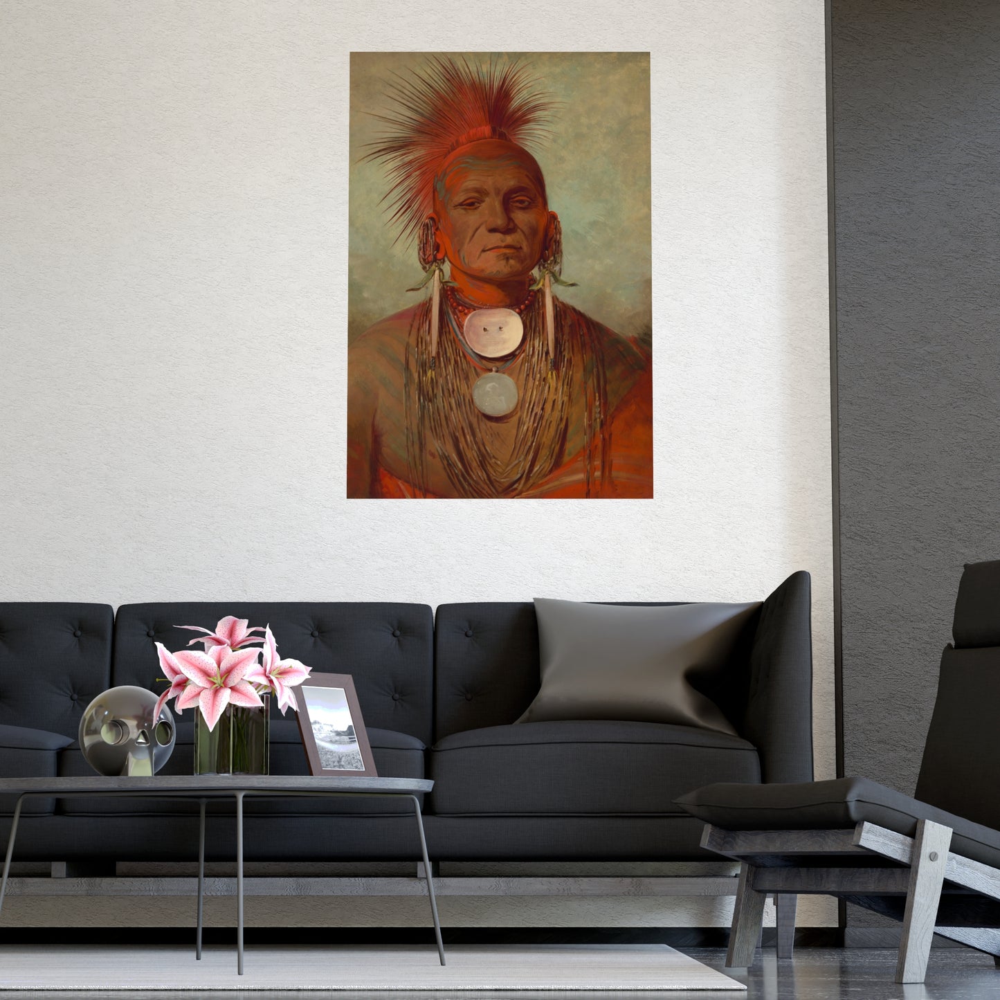 Iowa Medicine Man Portrait - George Catlin - Fine Art Poster