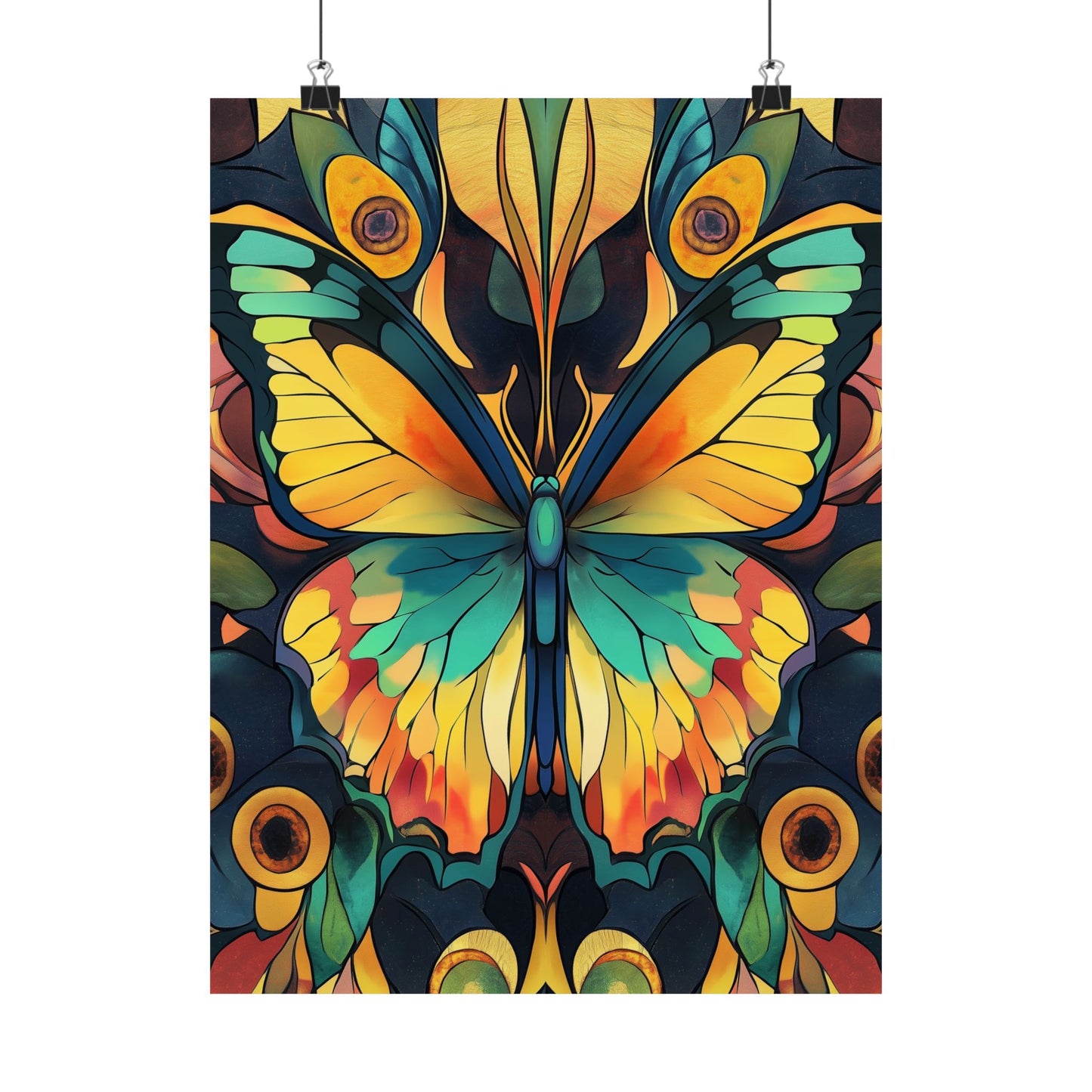 Brilliant Butterfly - Bohemian Wall Art - Fine Art Print - Poster Matte - Vertical Wall Décor