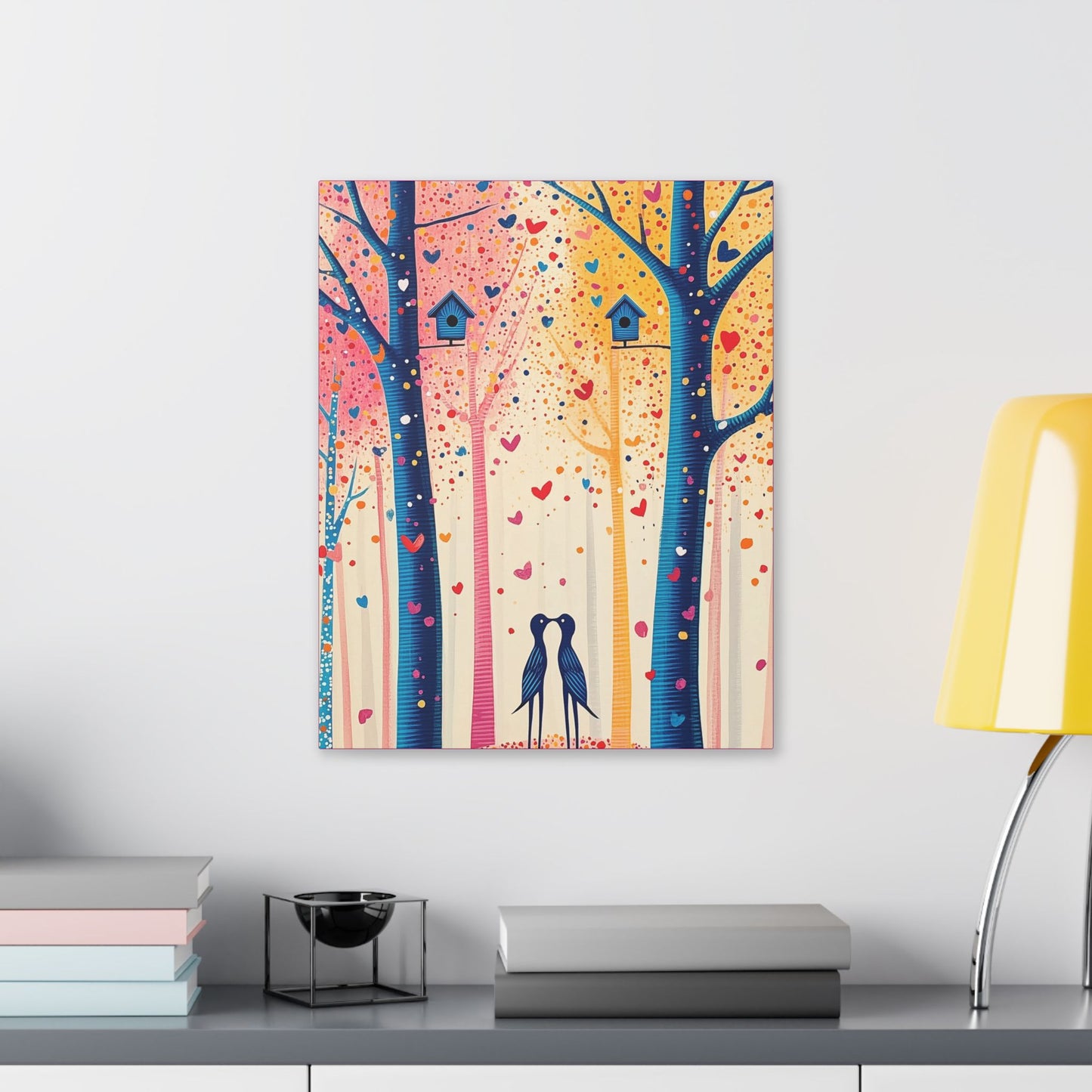 Little Love Birds - Delight in Nature Series - Fine Art Print on Canvas