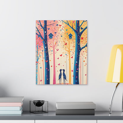 Little Love Birds - Delight in Nature Series - Fine Art Print on Canvas