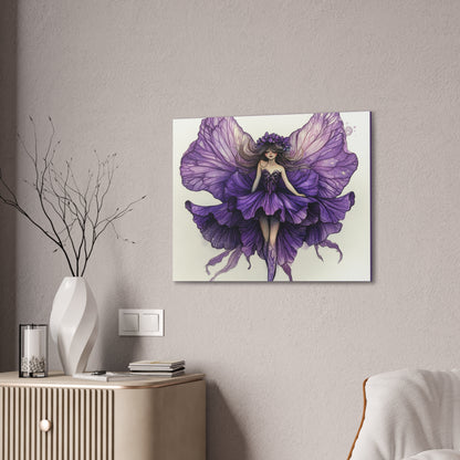 A Violet Affair - Fairies & Flowers Collection - Wall Art - on Canvas