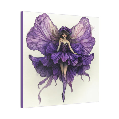 A Violet Affair - Fairies & Flowers Collection - Wall Art - on Canvas