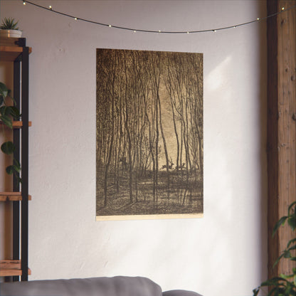 Deer Running Through Woods Nature Fine Art Print