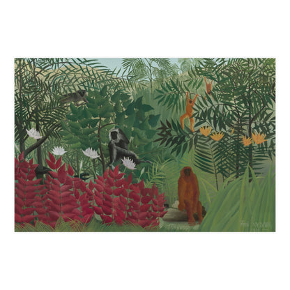 Tropical Forest with Monkeys - Rousseau Fine Art Poster