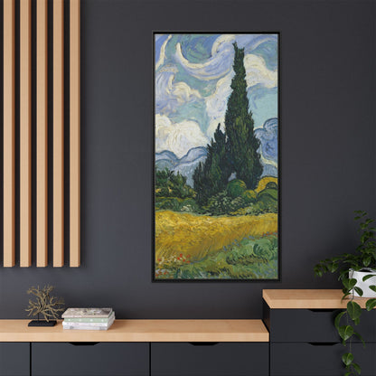 Van Gogh - Wheat Field with Cypresses - Museum Collection - Framed Canvas Print